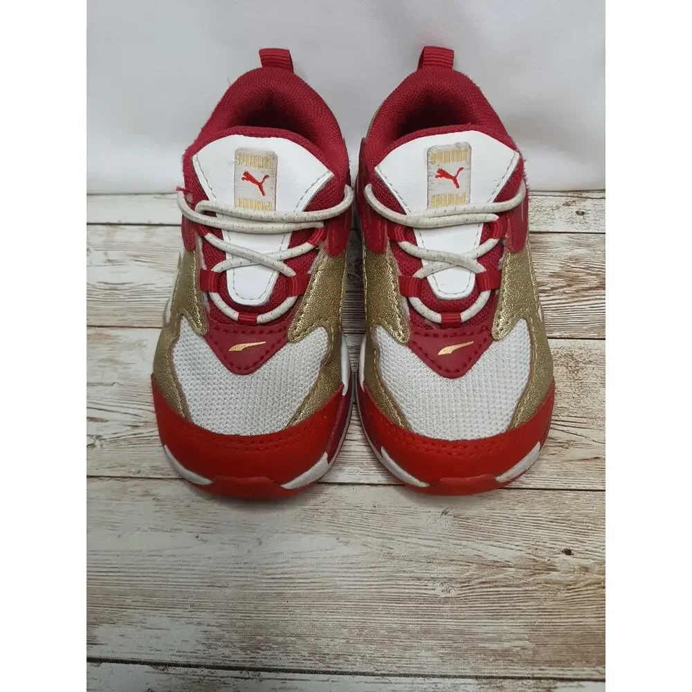 PUMA RsFast Glitz Ac Toddler Boys White Sneakers 384749-01 Size 7C